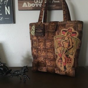 Harvey’s Seatbelt bag: “Texas Rose” Large Satchel